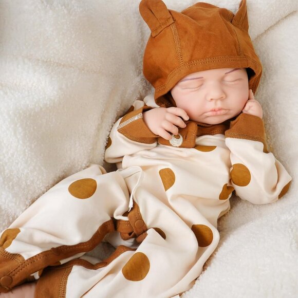 Other - 19.3in Full Silicone Not Vinyl Reborn lvory Baby Boy Dolls Lifelike Reborn Baby